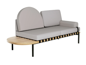 GRID - 2 seater fabric sofa with side table by Petite Friture - view 3